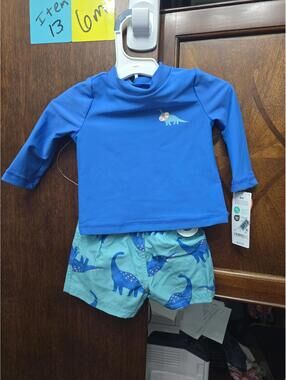 6m brand new swim trunks with rash guard item.13